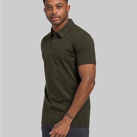 BYLT Basics | Lux Polo Shirt XL Forest Green Short Sleeve - Picture 7 of 12